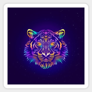 Psychedelic Tiger by #Bizzartino Sticker